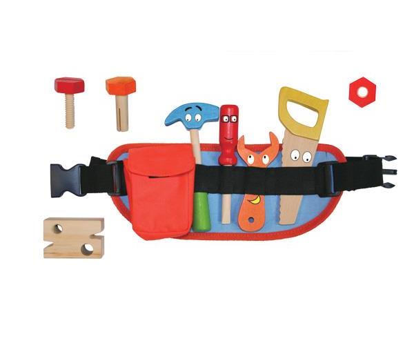 כלי עבודה מעץ איכותי על חגורה