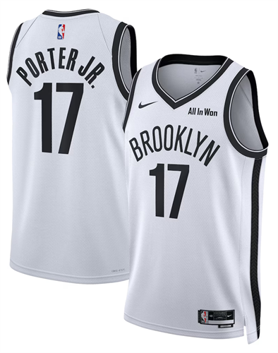 גופיית ברוקלין מייקל פורטר ג'וניור NBA לבנה