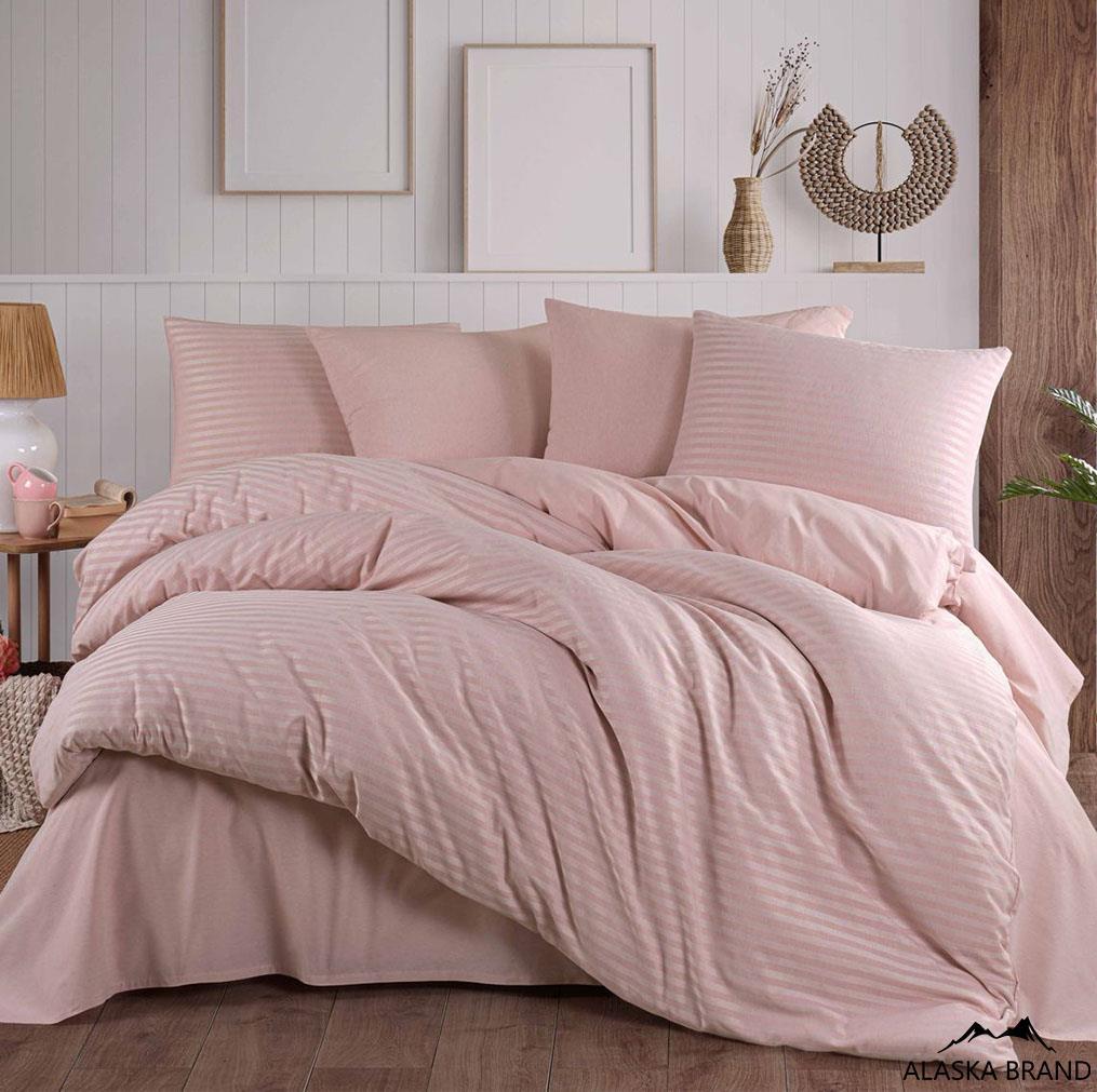 מצעי 100% כותנה דגם Natural צבע ורוד | מבחר מידות