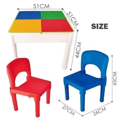 שולחן לגו + כיסאות