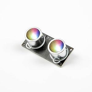 חיישן מרחק אולטראסוני עם תאורת  HC-SR04  - RGB