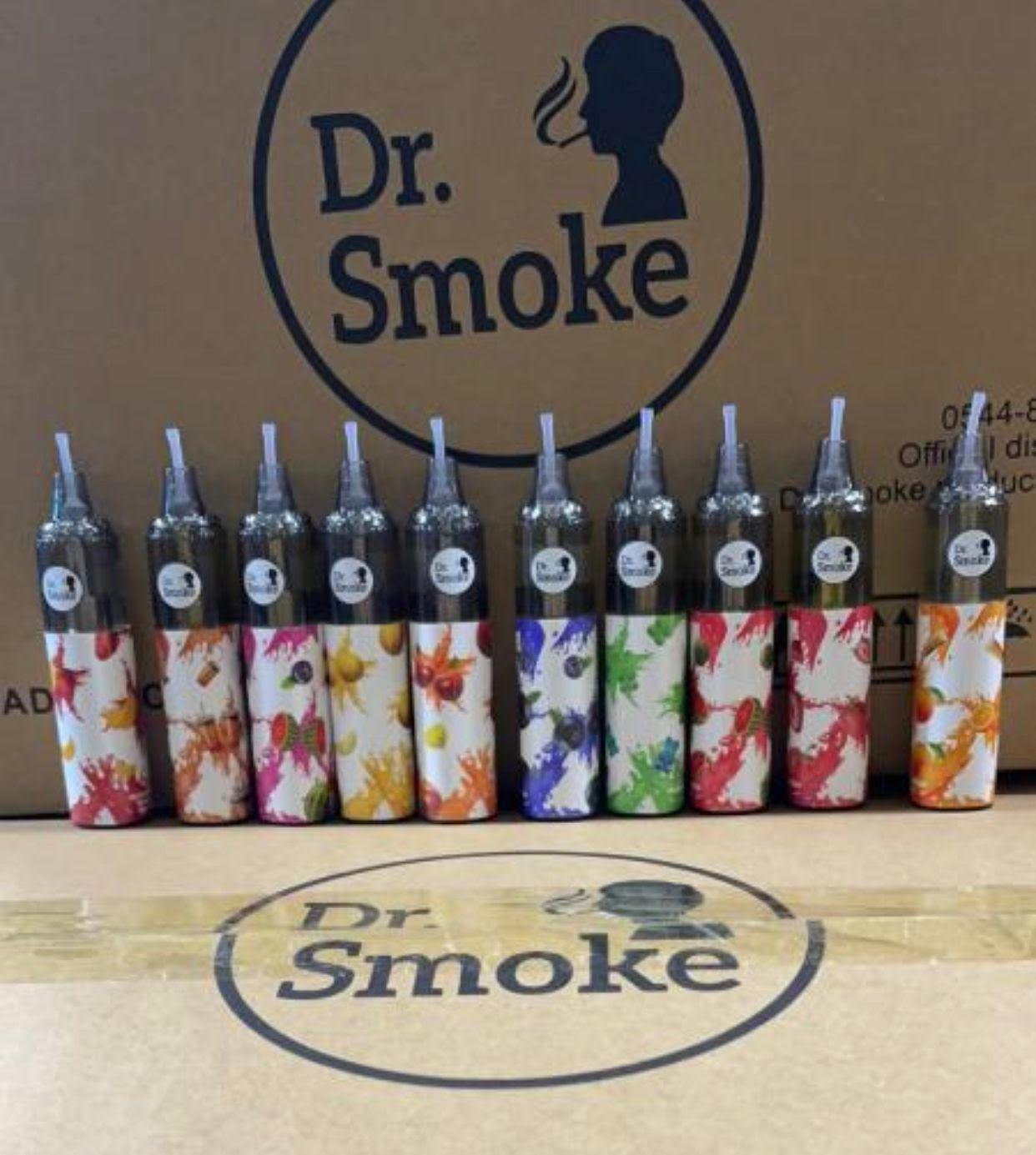סיגריה אלקטרונית חד פעמית כ 7000 שאיפות Dr. Smoke Disposable 20mg בטעם מיקס תות בננה אייס