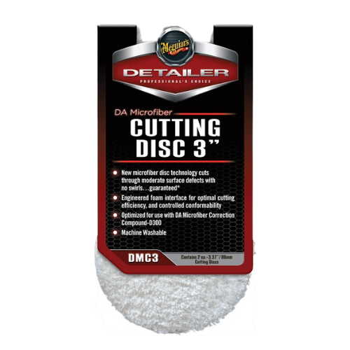 2 יחידות פד מיקרופייבר לקומפאונד - DA CUTTING DISC 3 מבית MEGUIAR'S | גודל 3 אינץ'