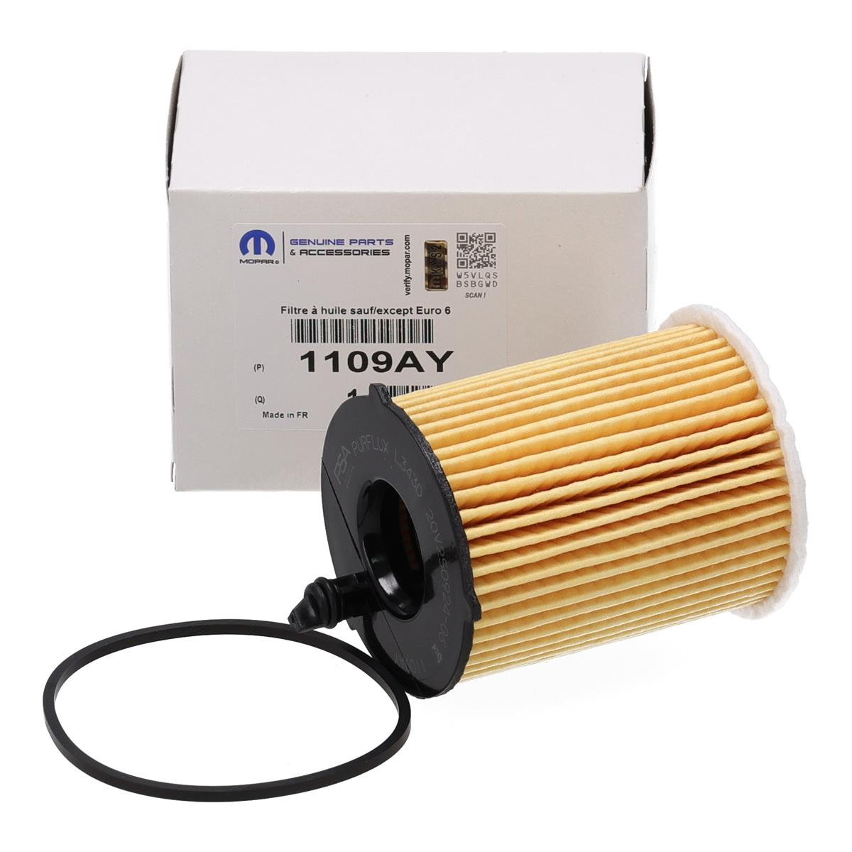 פילטר שמן 1109AY לרכבי פג'ו וסיטרואן מבית MOPAR