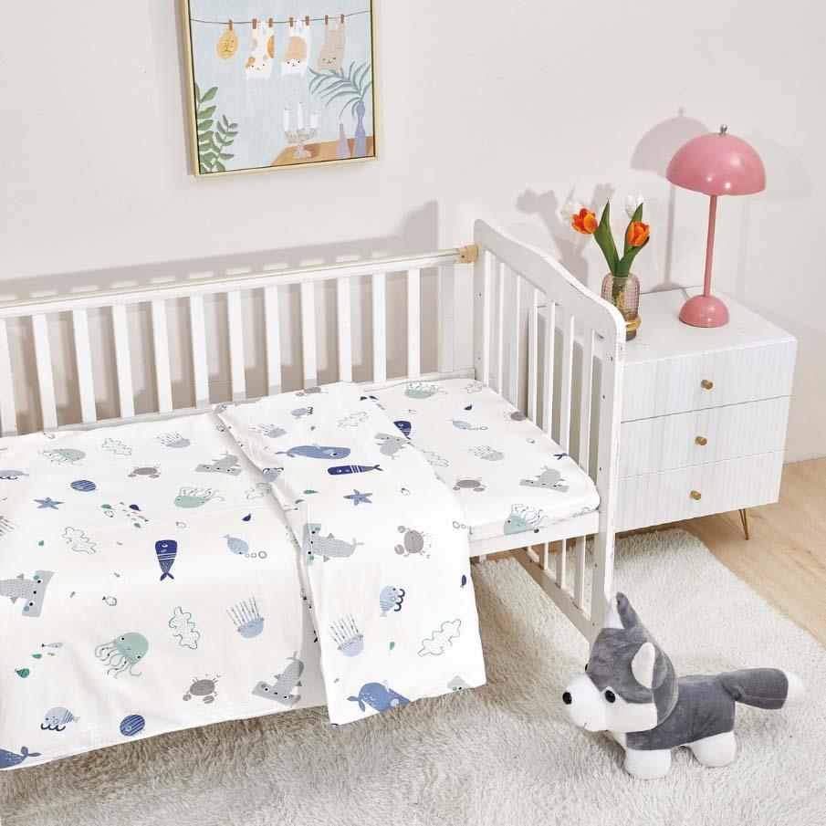 סט 100% כותנה למיטת מעבר / תינוק - שונית