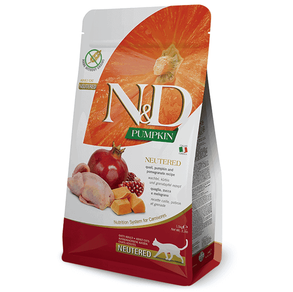 N&D דלעת שליו חתול מסורס 1.5 קג Natural&Delicious