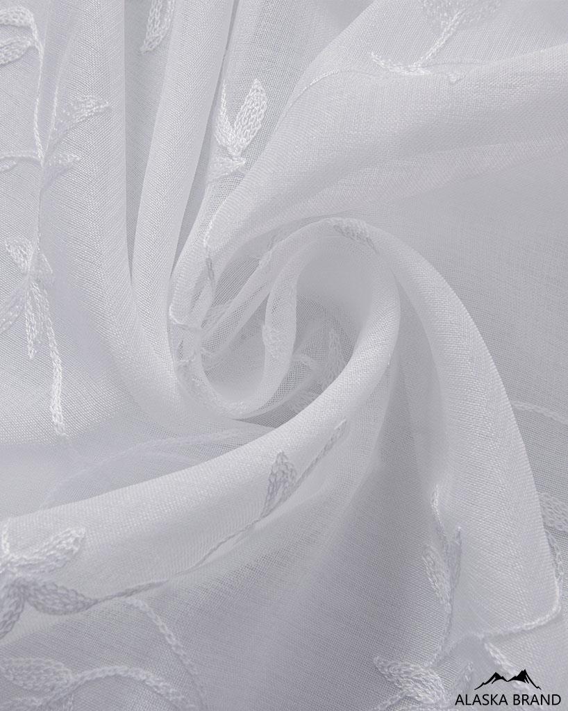 וילון איכותי שקוף דגם - אופל לבן