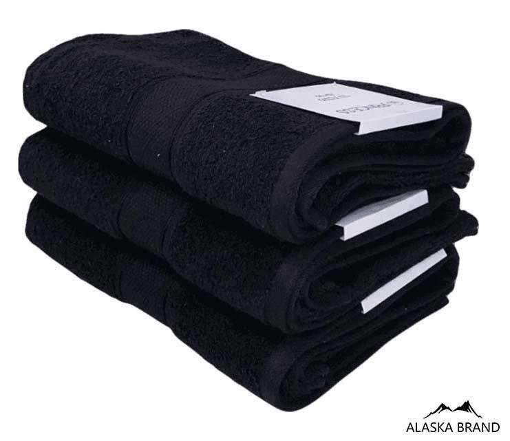 מגבת Royal מבד 100% כותנה צבע שחור - דרגת ספיגה גבוהה