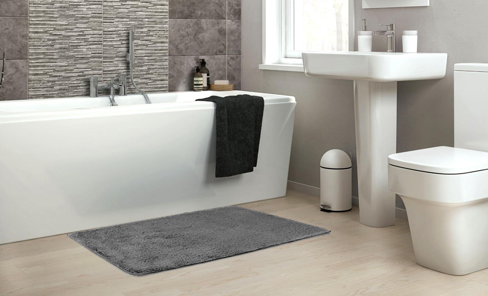 שטיח אמבטיה אפור כהה דגם Soft סופט - נעים במיוחד!
