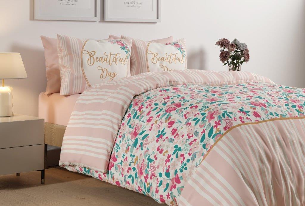 סט מצעים מיטה וחצי 100% כותנה דגם - אוליביה