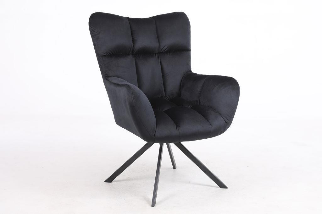 כורסא מעוצבת יוקרתית לבית דגם מיאמי בד שחור