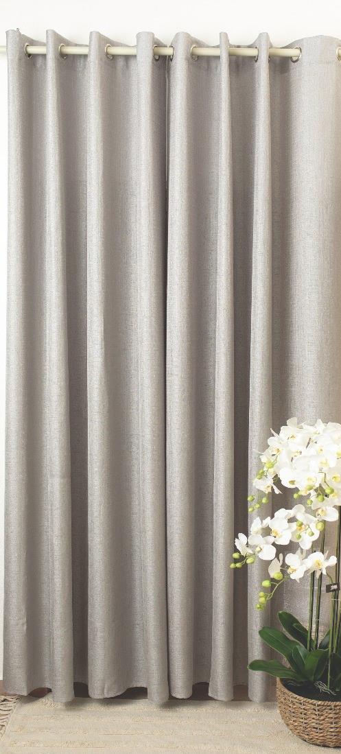 וילון דיווה חצי אטום צבע - אפור בהיר