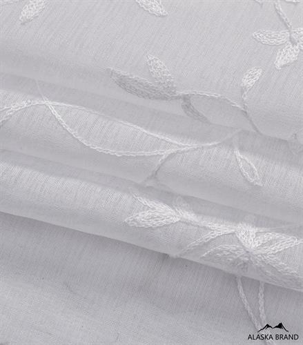 וילון איכותי שקוף דגם - אמרלד לבן