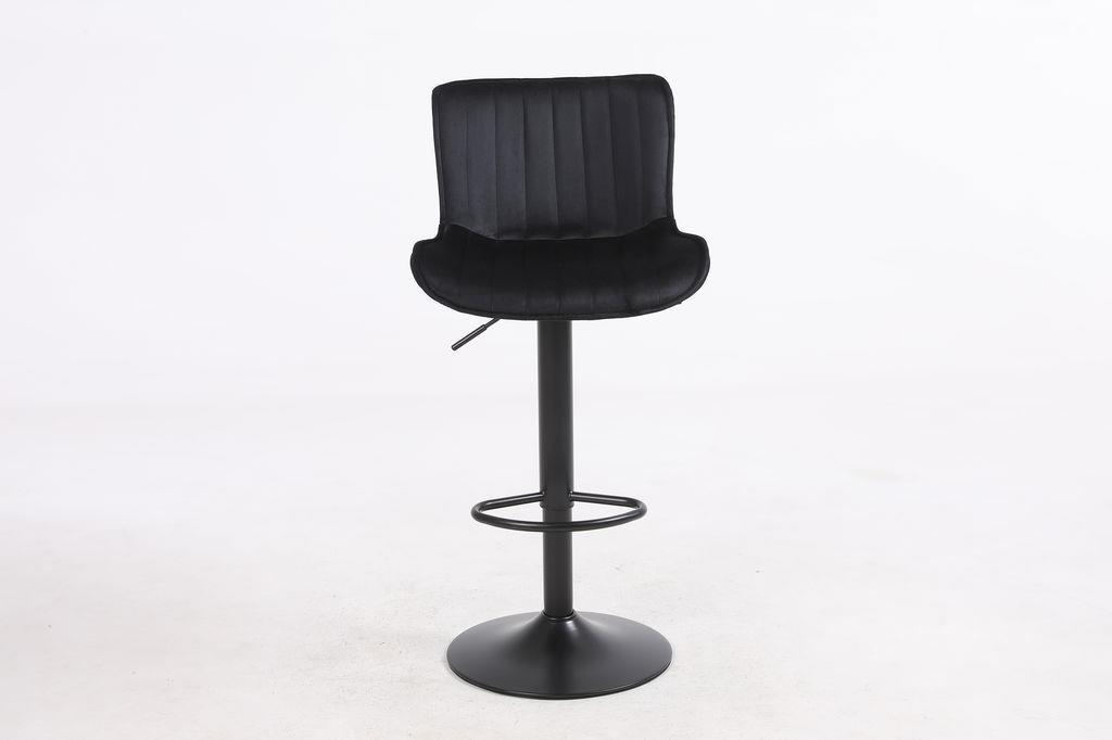 כסא בר מעוצב דגם אירלנד בד צבע שחור