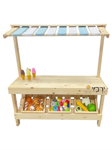 דוכן מכירות עץ מלא