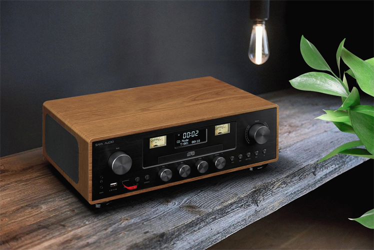 רדיו דיסק סטריאו עם בלוטוס דגם MIC-256 SAFA צבע אגוז כהה