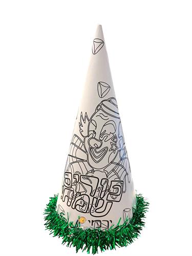 כובע ליצן הולוגרמי גדול ליצירה