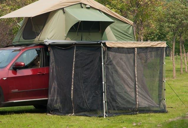 אוהל רשת סגירה לסככת צל מידה 2 מטר על הרכב נפתח החוצה 2 מטר להרכבה על סככת צל קמפינג לייף