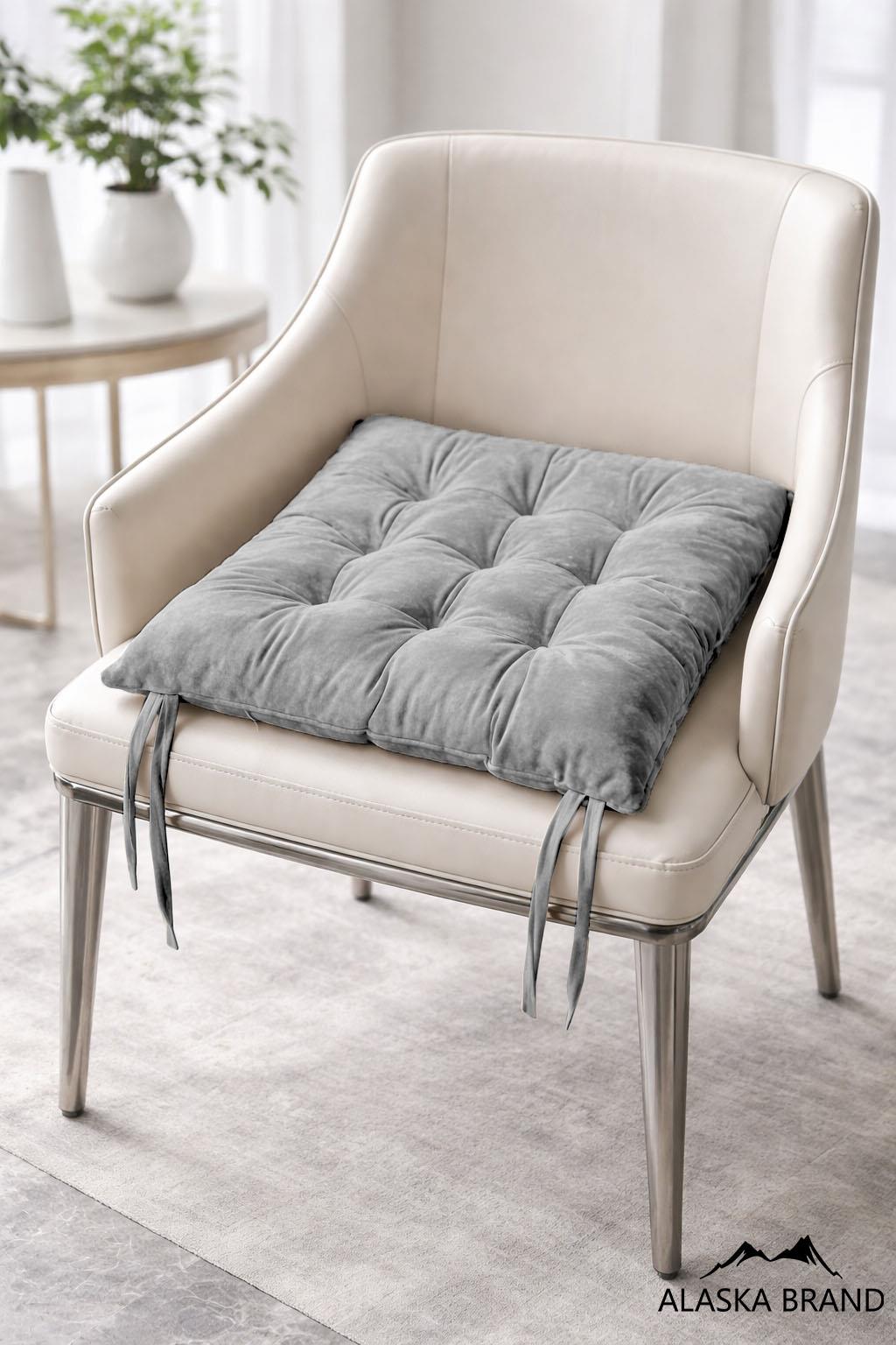 כרית מושב מרובעת לכיסא | צבע אפור כרית מושב מרובעת לכיסא | צבע אפור