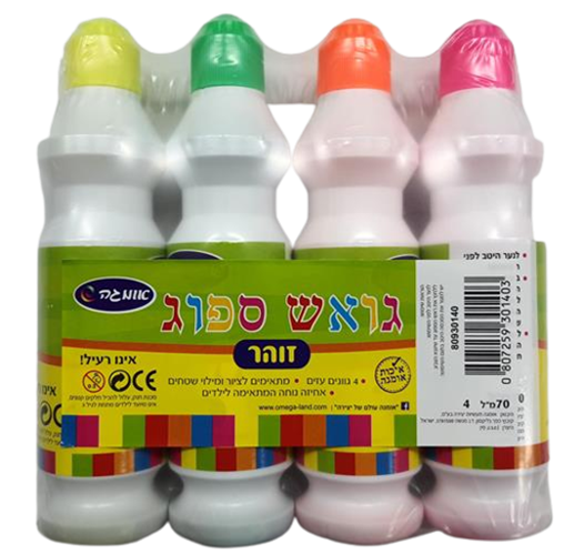 טושטושים זוהרים 4 יחידות במארז