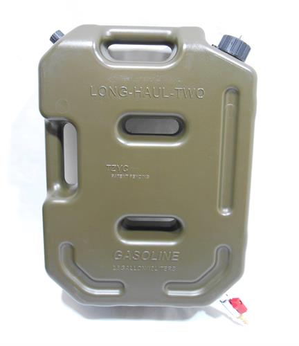 WATER TANK OR GASOLINE 10 LITER  WITH TAP FLAT  GREEN COLOR