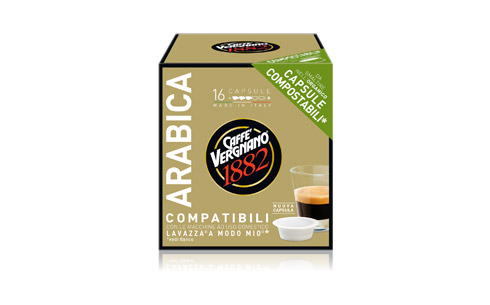 8 מארזים 128 קפסולות 1.4₪ ליח' קפה אספרסו  ARABICA [זהב] בניחוח ערביקה A Modo Mio