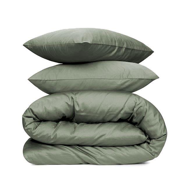 מצעי 100% כותנה מצרית אריגת סאטן - צפיפות 500 חוט - ירוק זית