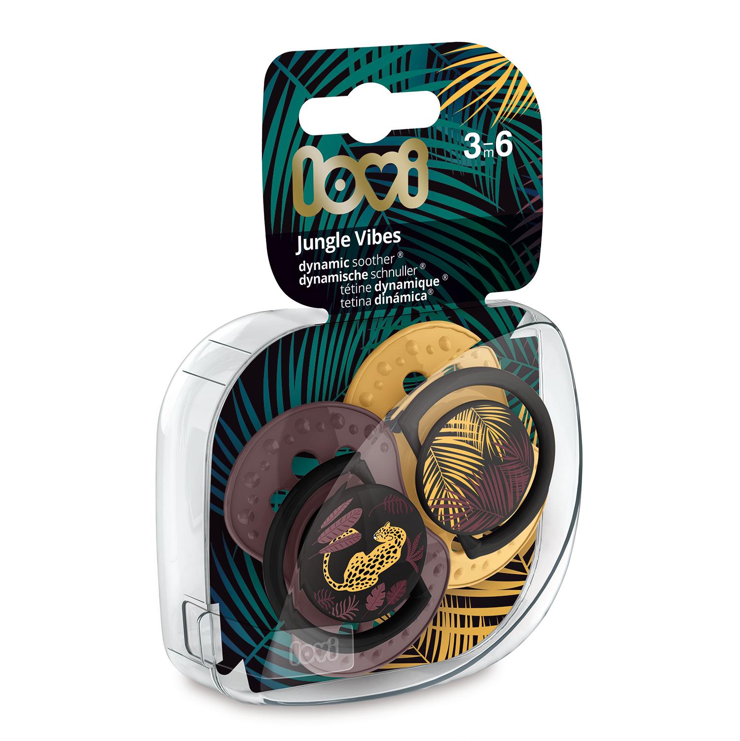 זוג מוצצי לאבי מהדורת ג'ונגל 3-6 סגול