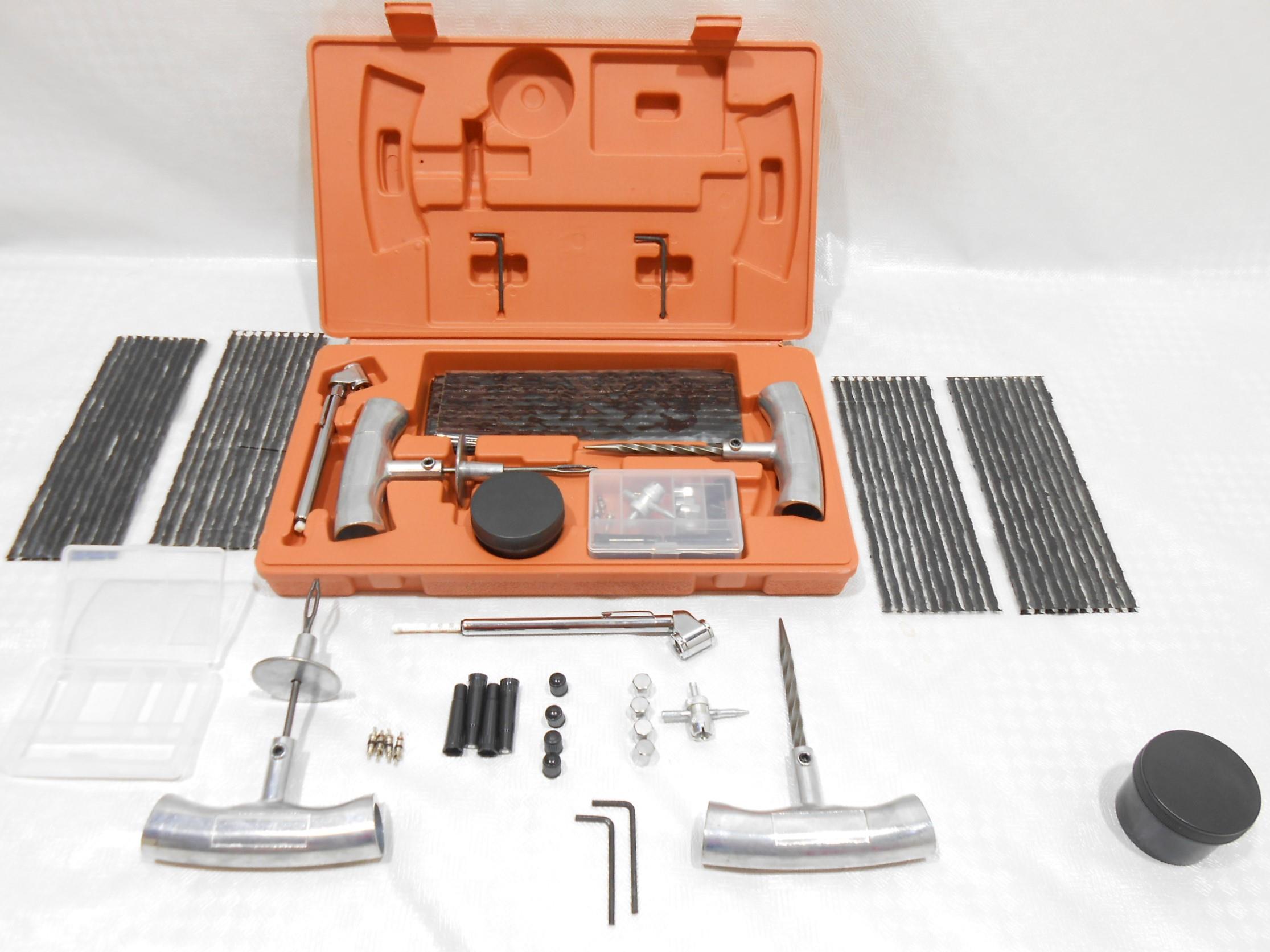 ערכת פנצר תקר פנצ'ר מקצועית משופרת מארז פלסטיק קשיח קמפינג לייף