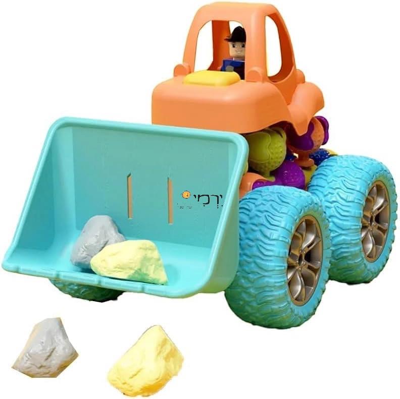 תופסנים וגלגלים גדולים במיכל גדול