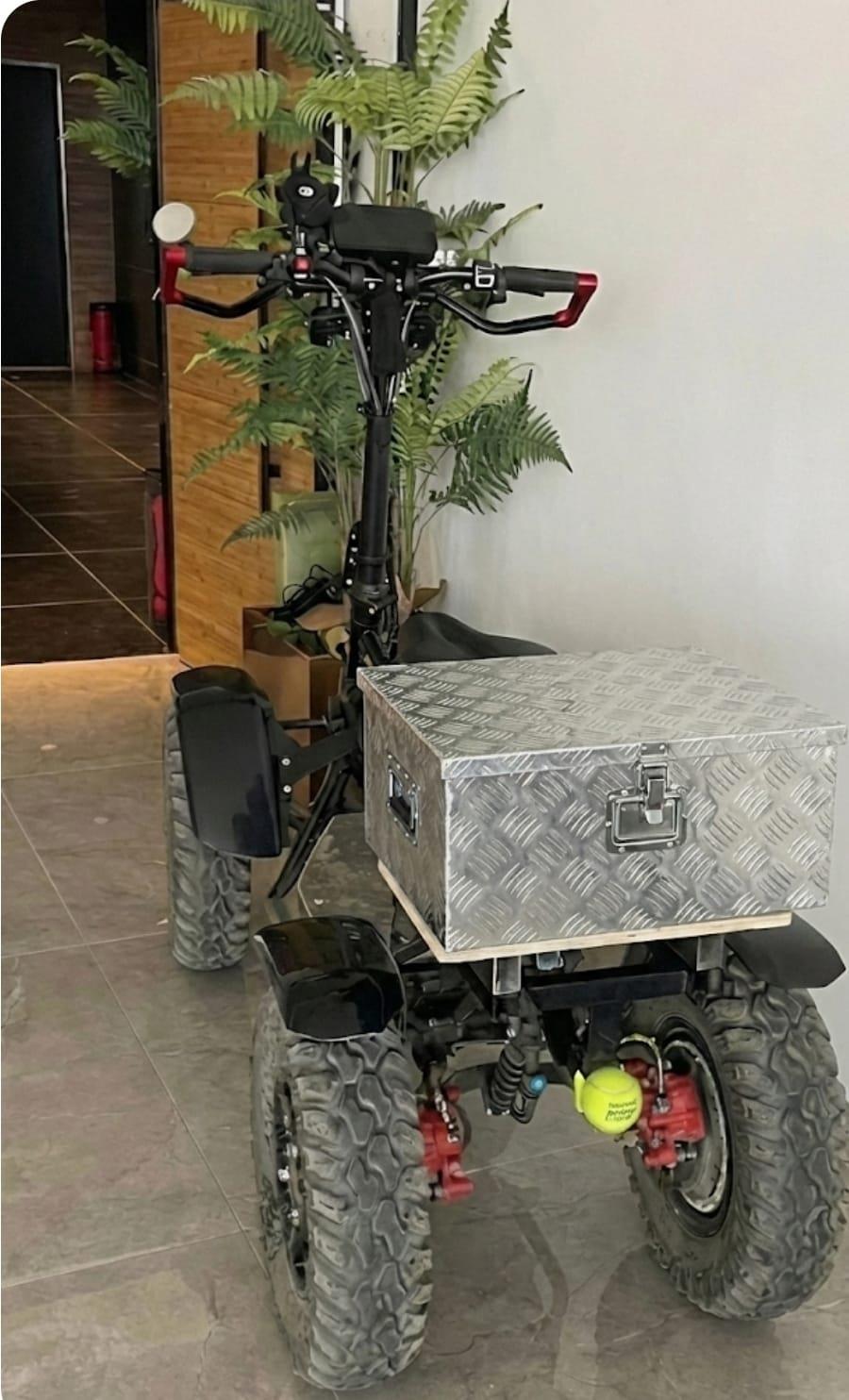 ארגז אלומיניום נפח 55 ליטר לאופנועים קטנועים אייזי ריידר ועוד קמפינג לייף קמפינג לייף