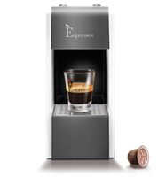 משלוח חינם - מכונת קפה אספרסו (צבע לבן) TRE Espresso תוצרת איטליה עם 30 קפסולות מתנה!