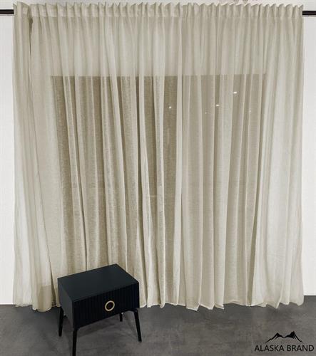 וילון השחלה דמוי פשתן - דגם דליה בג' (גם במידות גדולות)