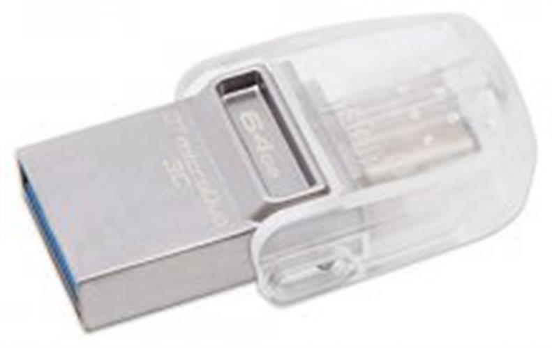 דיסק און קי USB 3.0  Kingston 64GB Data Traveler micro Duo 3C