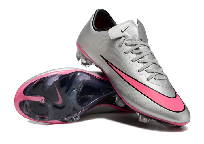 נעלי כדורגל Nike Hypervenom phantom FG אפור ורוד