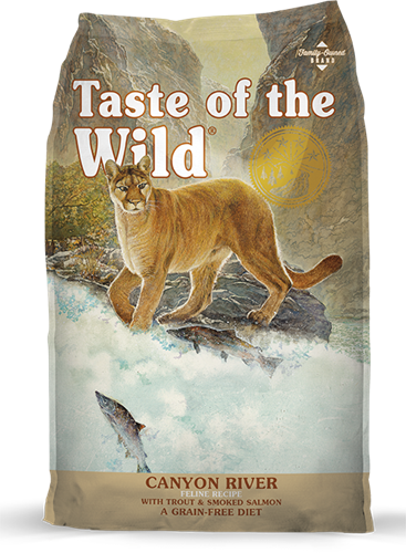 074198611027 מזון יבש לחתולים בכל הגילאים דג סלמון ופורל 2 ק"ג Taste Of The Wild