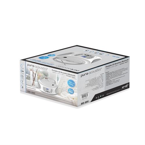 רדיו דיסק דגם BB-880 בלוטוס צבע לבן  Pure Acoustic