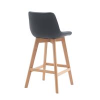כסא בר מעוצב דגם איטליה דמוי עור צבע שחור