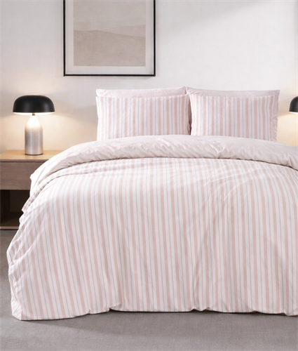 מצעי כותנה דגם גברדין Gabardine צבע ורוד | מבחר מידות