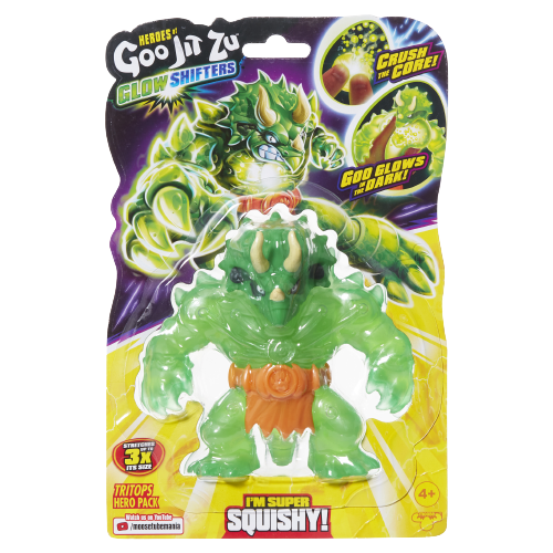 גו ג'יט זו - בובה נמתחת זוהרת בחושך - סטרץ' Glow Shifter טריטופס - Goo Jit Zu