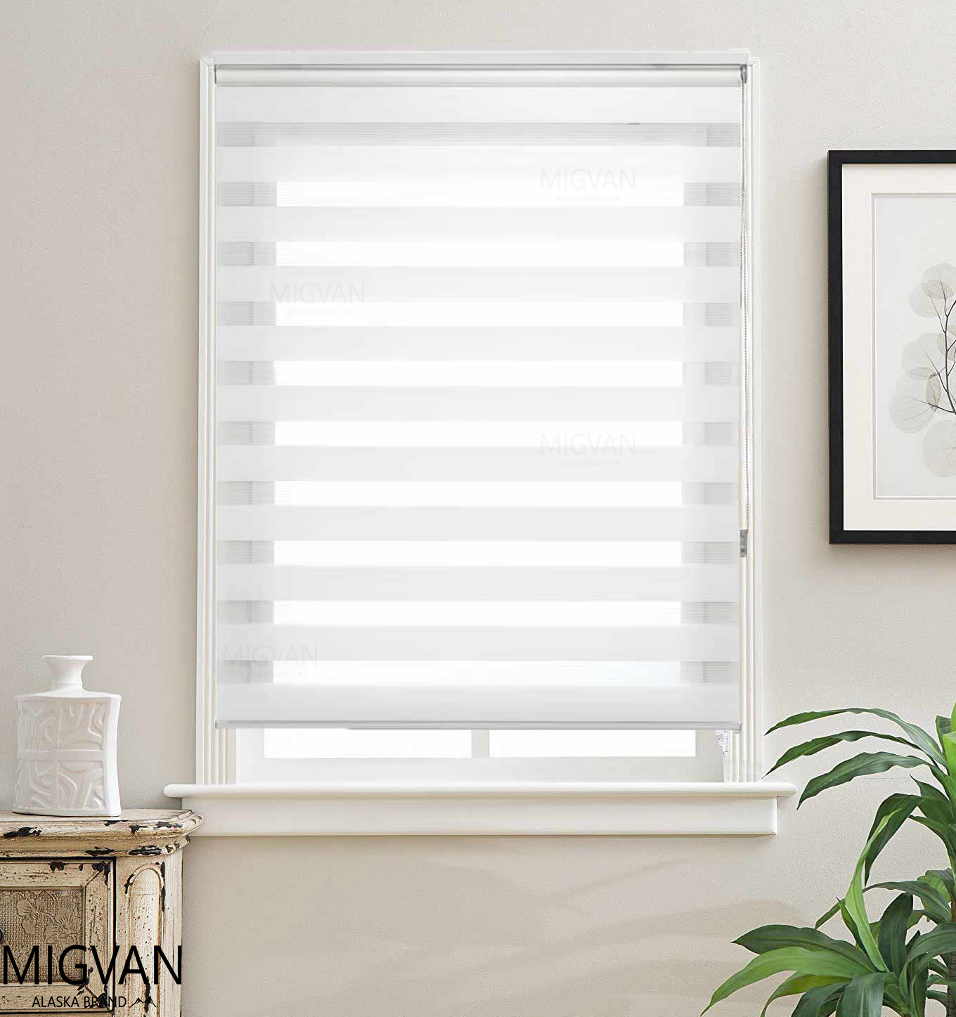 גלילה זברה לבן -  פטנט קליק