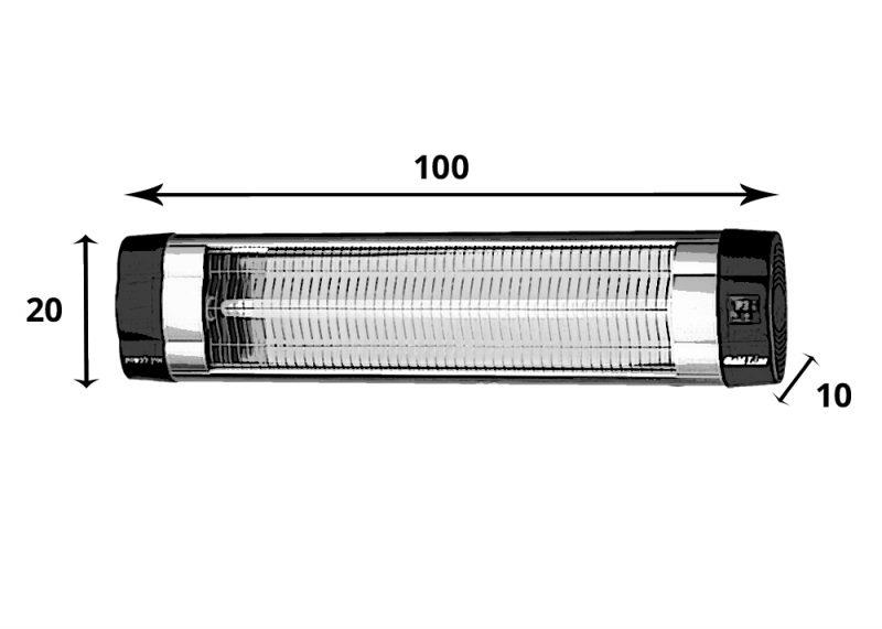 תנור חימום אינפרא 3000W כולל חצובה ושלט רחוק