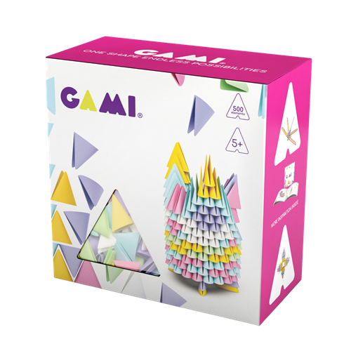 גאמי GAMI פסטל 500 יחידות משולשי סיליקון עבור אוריגמי מודולרי