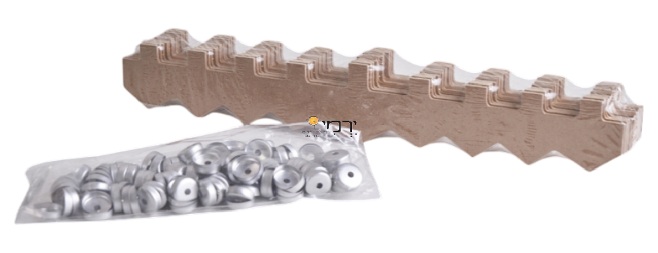 ערכה להכנת חנוכיה דגם סביבון - 12 יחידות