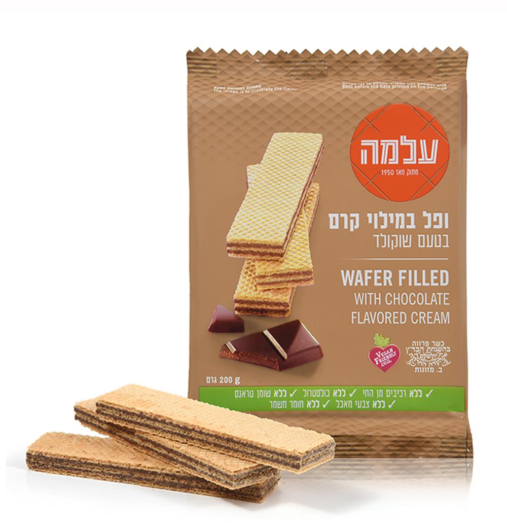 עלמה וופל טעם שוקו ממולא שוקולד 200 גרם -מבצע 5 יח' עלמה וופל טעם שוקו ממולא שוקולד 200 גרם -מבצע 5 יח'