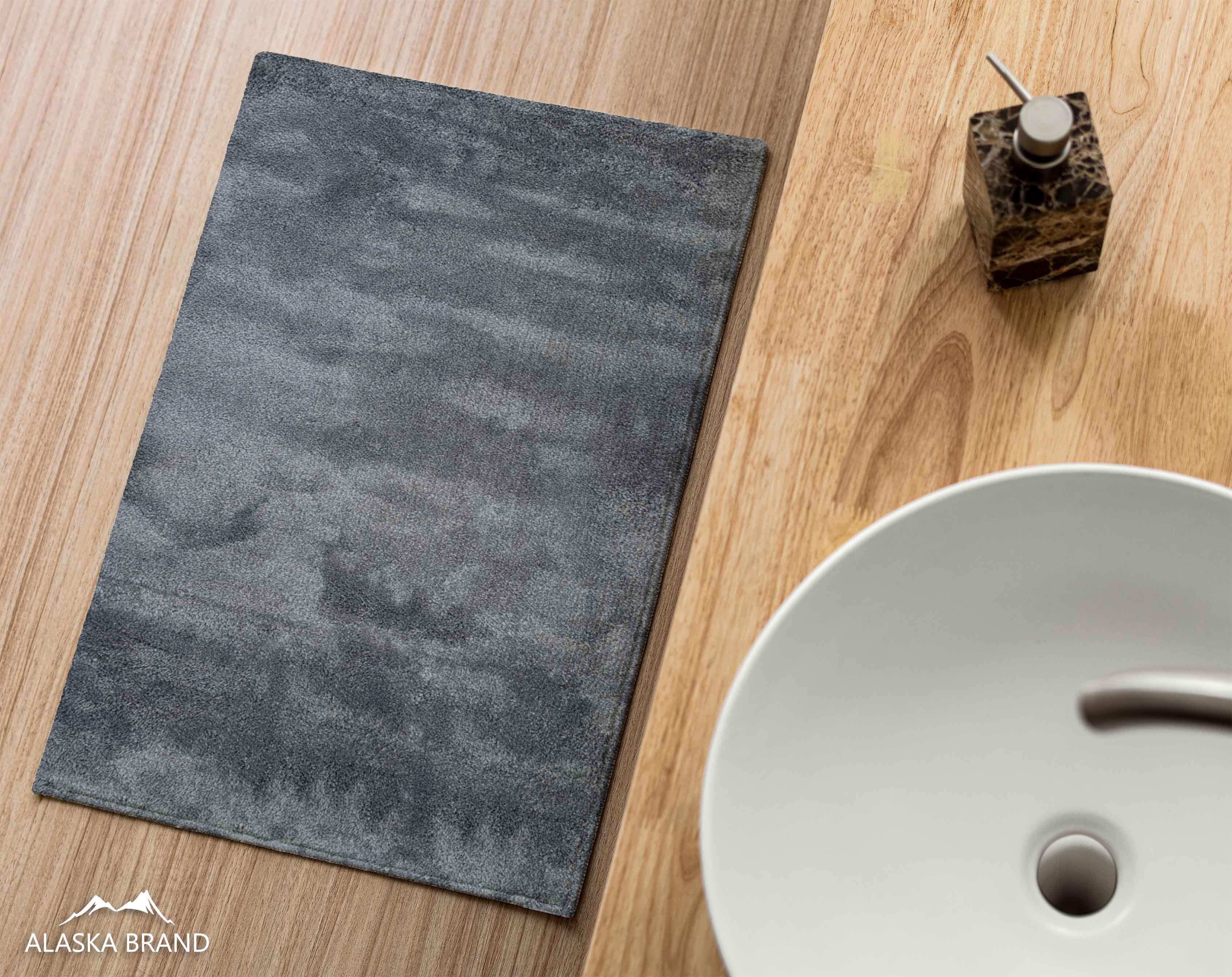 שטיח אמבטיה נעים במיוחד דגם Sky סקיי - אפור כהה