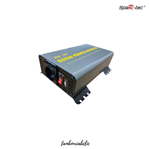 ממיר מתח מקצועי TEC-SPAR 12V ל-230V, 600W – גל סינוס טהור