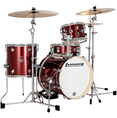 מערכת תופים LUDWIG BREAKBEATS LC2794 RED Sparkle