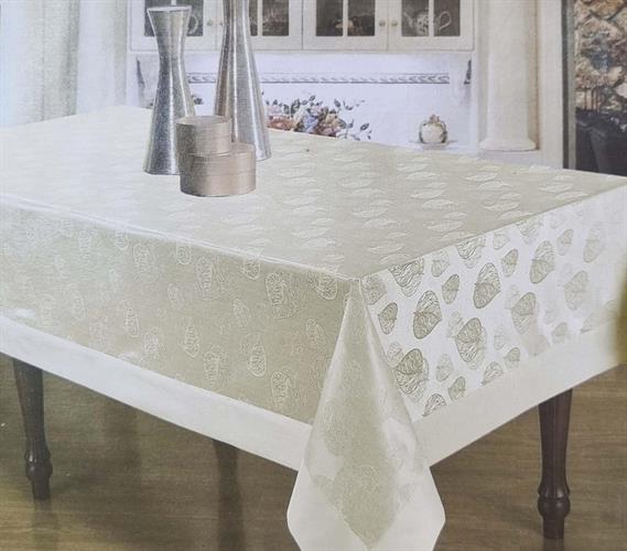 מפת שולחן מלבנית - שמנת מוזהב *מבצע ענק לחג*
