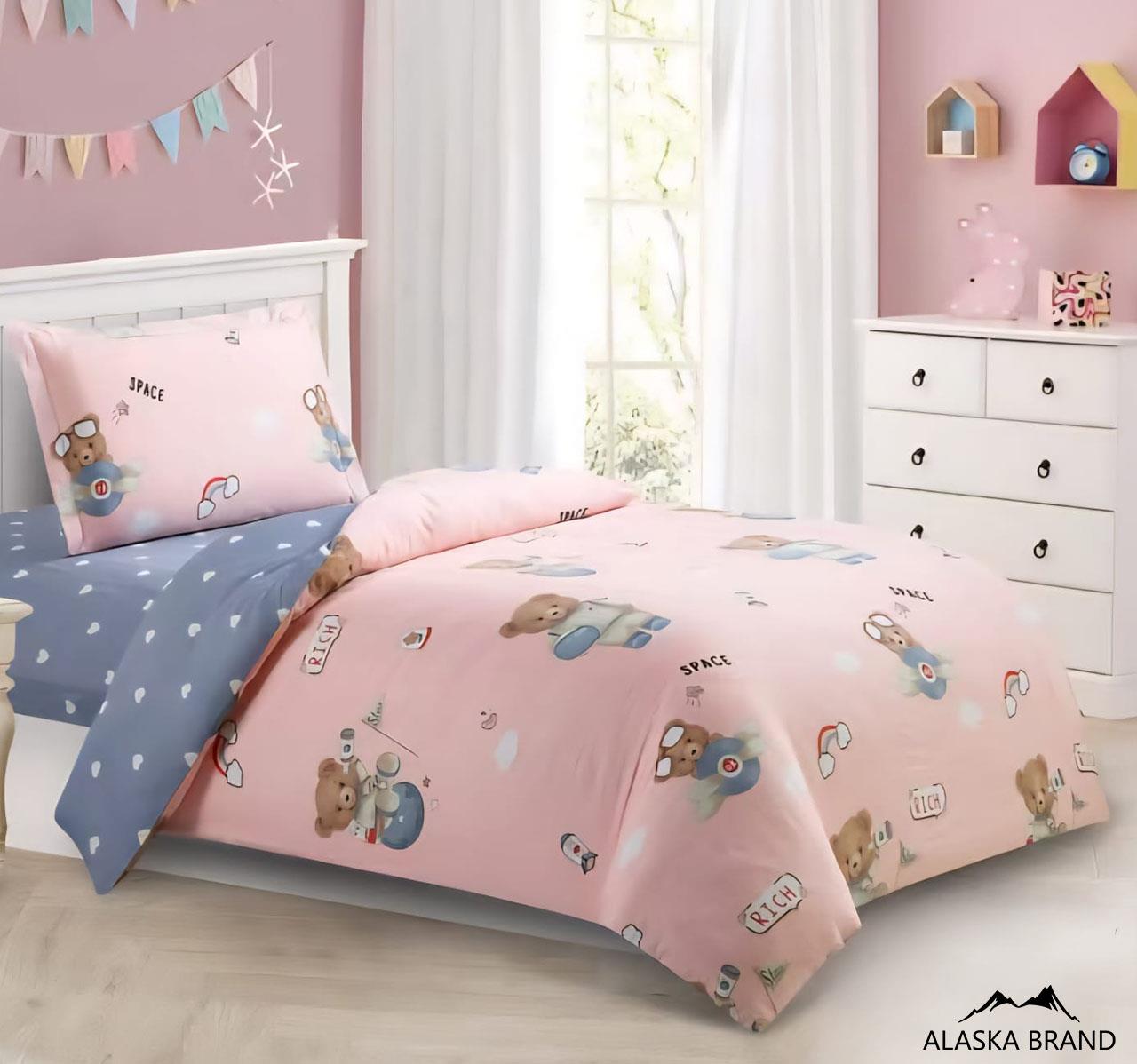 מצעי 100% כותנה רכה בצפיפות 200 חוט | דובים ורוד מצעי 100% כותנה רכה בצפיפות 200 חוט | דובים ורוד